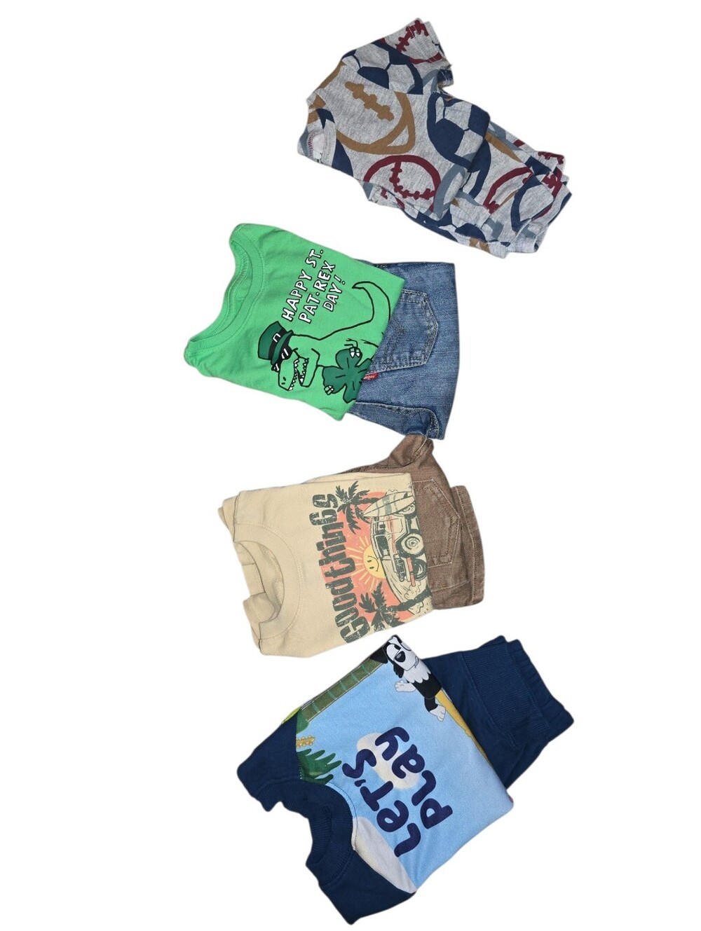 8pc 3T Boys Bundle, Jeans, Shirt, Sweat Suit and Pajamas